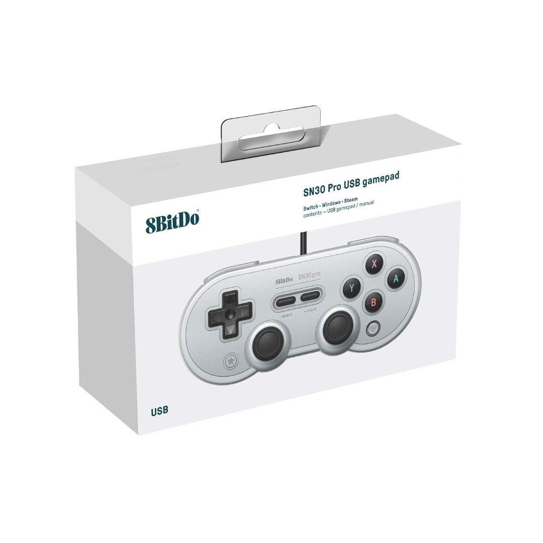 Comando 8BitDo SN30 Pro USB Gamepad Switch, Windows & Raspberry Pi (Gray Edition) ( Imagem 2 de 4 ) - Preview