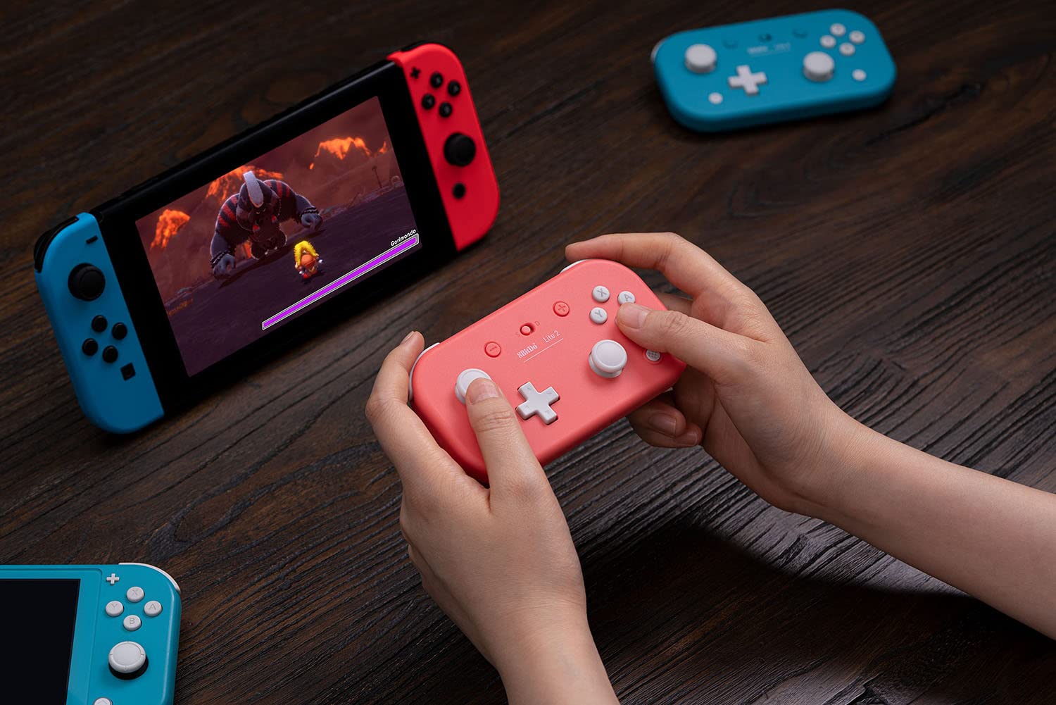 8BitDo Lite 2 Bluetooth Gamepad Pink Controller (Switch, Android, Raspberry Pi) ( Imagem 2 de 4 ) - Preview