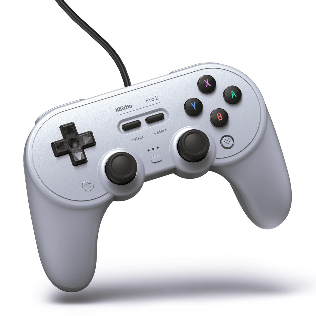 Comando 8BitDo Pro 2 Wired Controller for Switch, Windows, Steam Grey Edition ( Imagem 2 de 4 ) - Preview