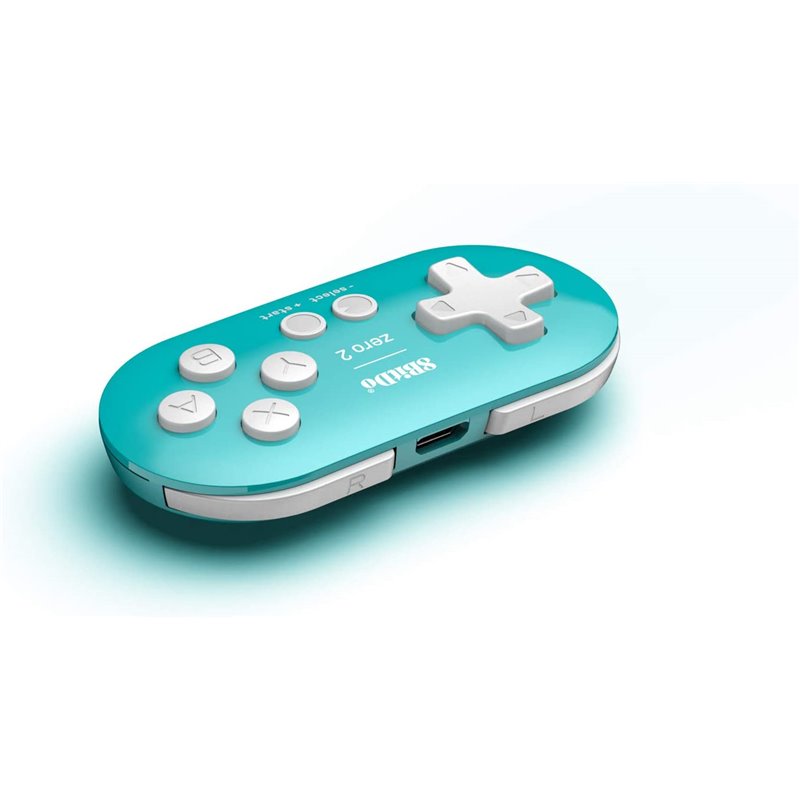 Comando 8BitDo Zero 2 Bluetooth Gamepad Switch, Windows, Android (Turquoise) ( Imagem 2 de 2 ) - Preview
