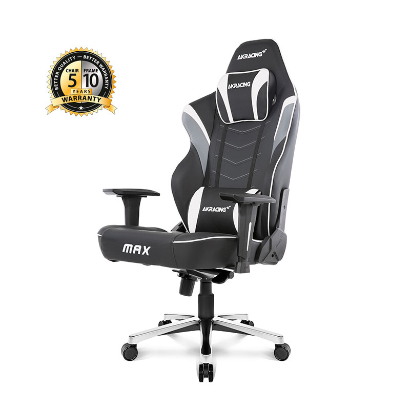 Cadeira Gaming Akracing Master Max - Preta/branca ( Imagem 3 de 3 ) - Preview