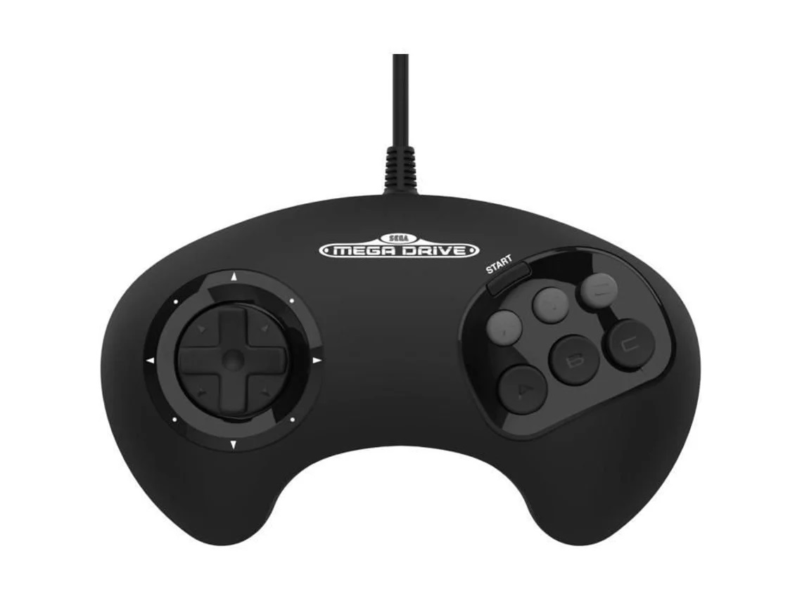 Comando Retro-bit BIG6 Wired Gamepad for SEGA Mega Drive - Black ( Imagem 2 de 2 ) - Preview