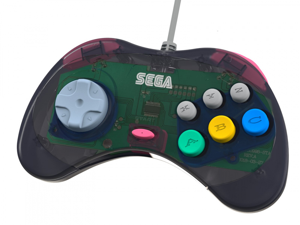 Comando Retro-bit SEGA Saturn USB Control Pad Grey/Cinzento ( Imagem 3 de 3 ) - Preview