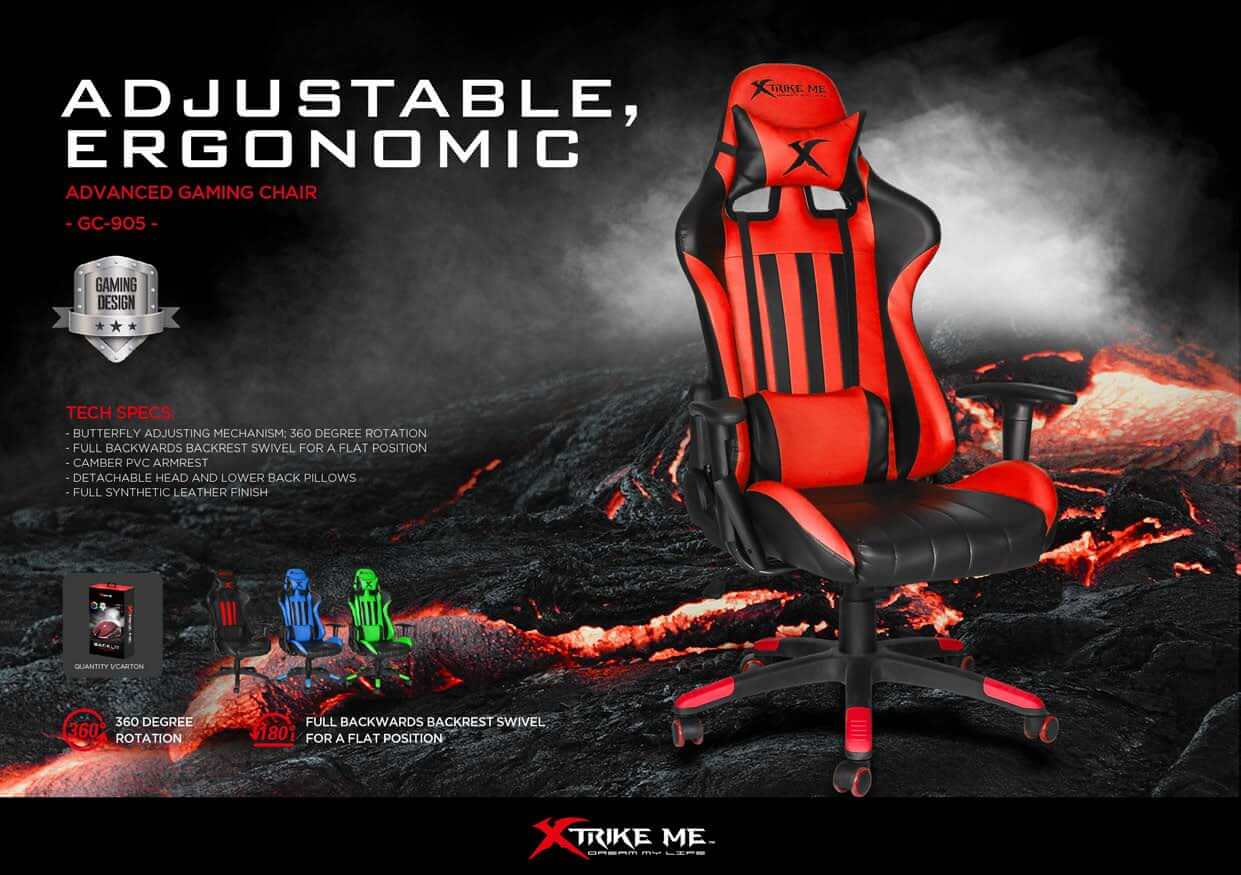 Cadeira Gaming XtrikeMe GC-905 Azul ( Imagem 4 de 4 ) - Preview