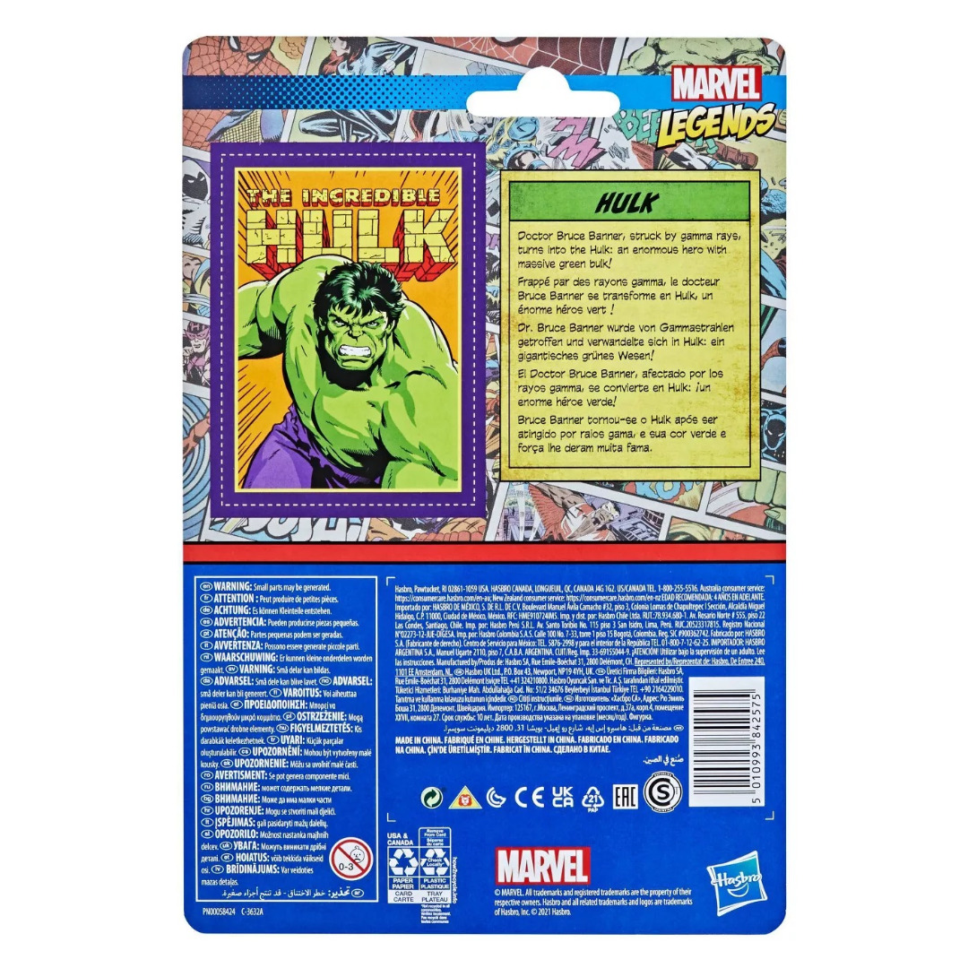 Action-Figure Marvel Legends Retro - Hulk 10 cm ( Imagem 3 de 3 ) - Preview