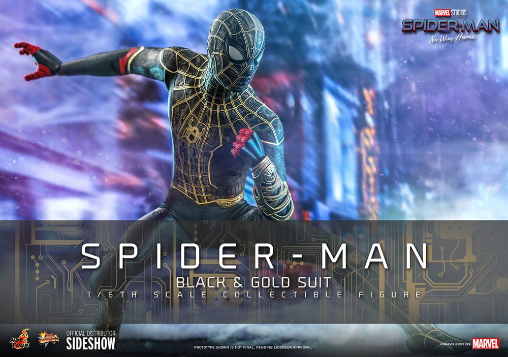 Action-Figure Spider-Man: No Way Home Movie Masterpiece 1/6 Spider-Man Black & Gold ( Imagem 4 de 4 ) - Preview