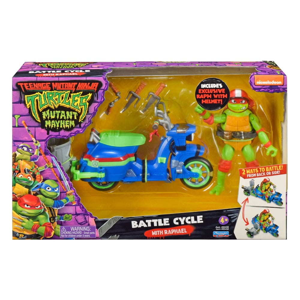 Action-Figure Teenage Mutant Ninja Turtles: Mutant Mayhem Battle Cycle Raphael 30 cm ( Imagem 4 de 4 ) - Preview
