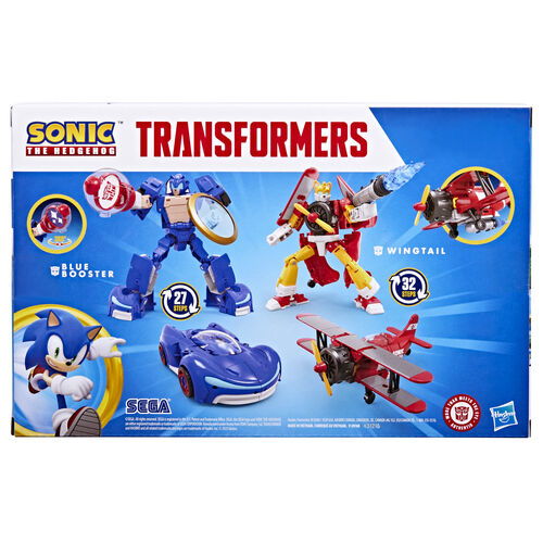 Action-Figure Transformers Sonic the Hedgehog Wingtail & Blue Booster 15 cm ( Imagem 3 de 4 ) - Preview