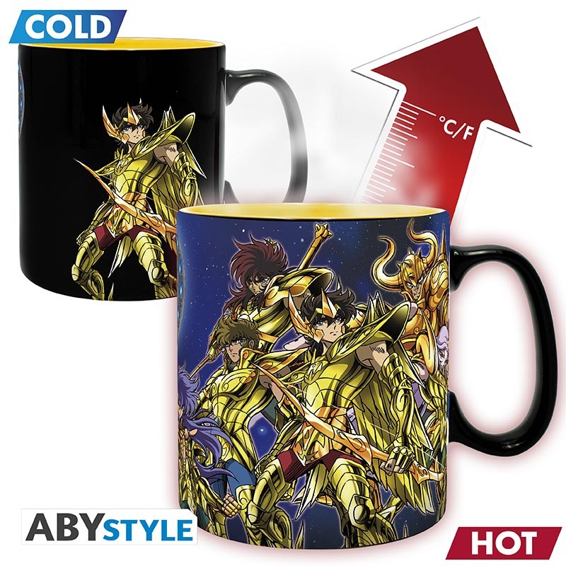 Saint Seiya Heat Change Mug 460 ml Gold Saints ( Imagem 3 de 4 ) - Preview