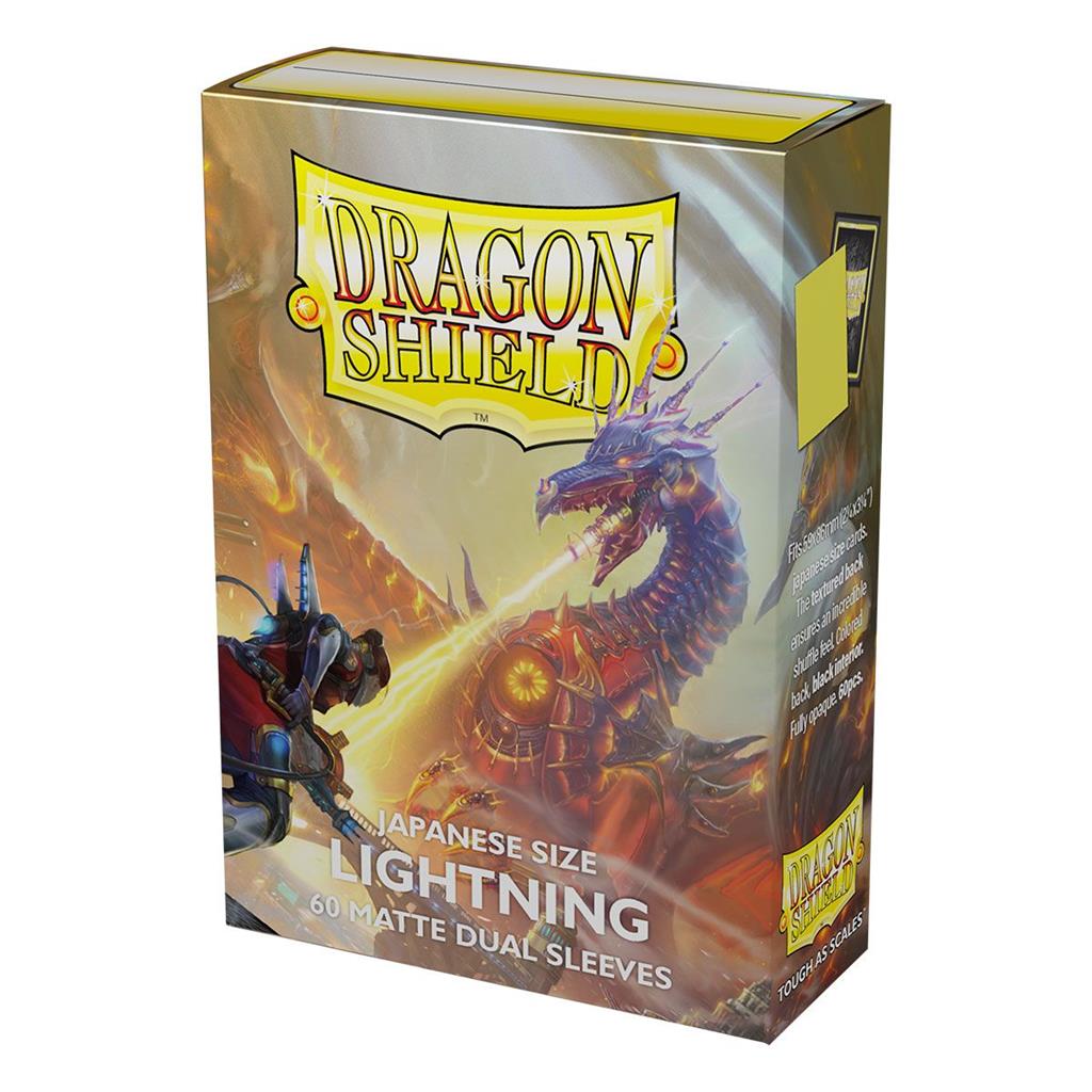 Cartas/Protectores Dragon Shield Japanese Size Dual Matte Sleeves Lightning (60 Sleeves) ( Imagem 2 de 2 ) - Preview