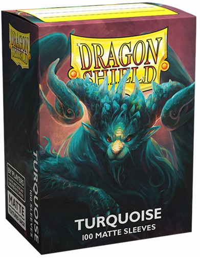 Cartas/Protectores Dragon Shield Standard Size Matte Sleeves Turquoise ‘Atebeck’ (100 Sleeves) ( Imagem 2 de 3 ) - Preview