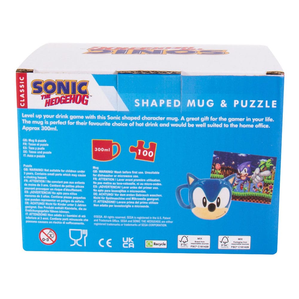 Conjunto Sonic the Hedgehog Caneca & Puzzle ( Imagem 2 de 4 ) - Preview