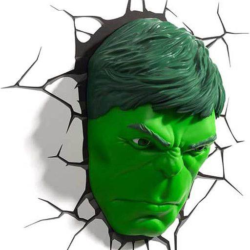 Decoração / Luz Marvel 3D LED Light - Hulk Face ( Imagem 4 de 4 ) - Preview
