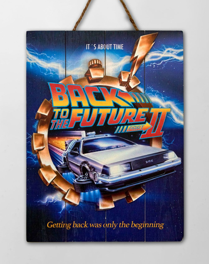 Decoração 3D Back to the Future II - WoodArts “It’s About Time” 30 × 40 cm ( Imagem 3 de 4 ) - Preview