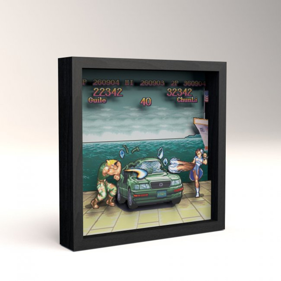 Decoração de Parede Pixel Frames - Street Fighter: Car Scene ( Imagem 2 de 2 ) - Preview