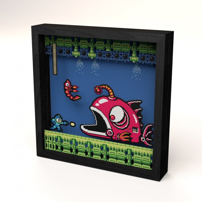 Decoração de Parede Pixel Frames Megaman 2 Lantern Fish ( Imagem 2 de 3 ) - Preview