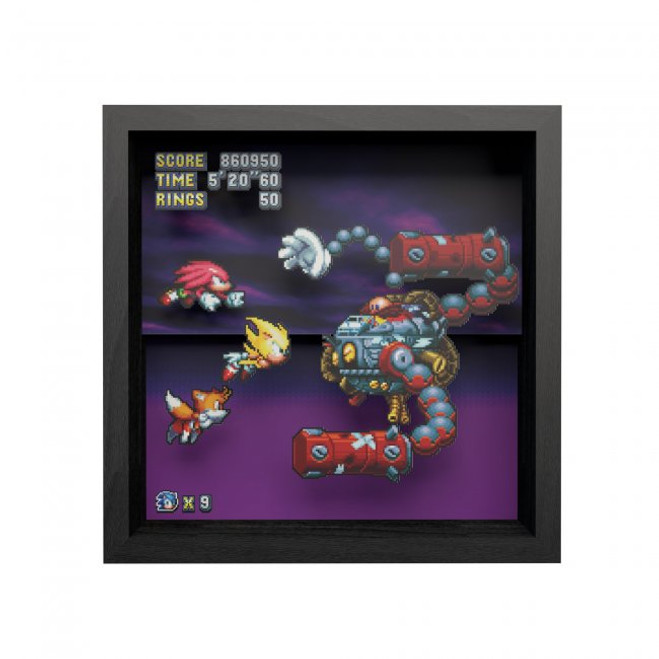 Pixel Frames Wall Decor Sonic Mania Heroes vs Dr Eggman ( Imagem 2 de 2 ) - Preview