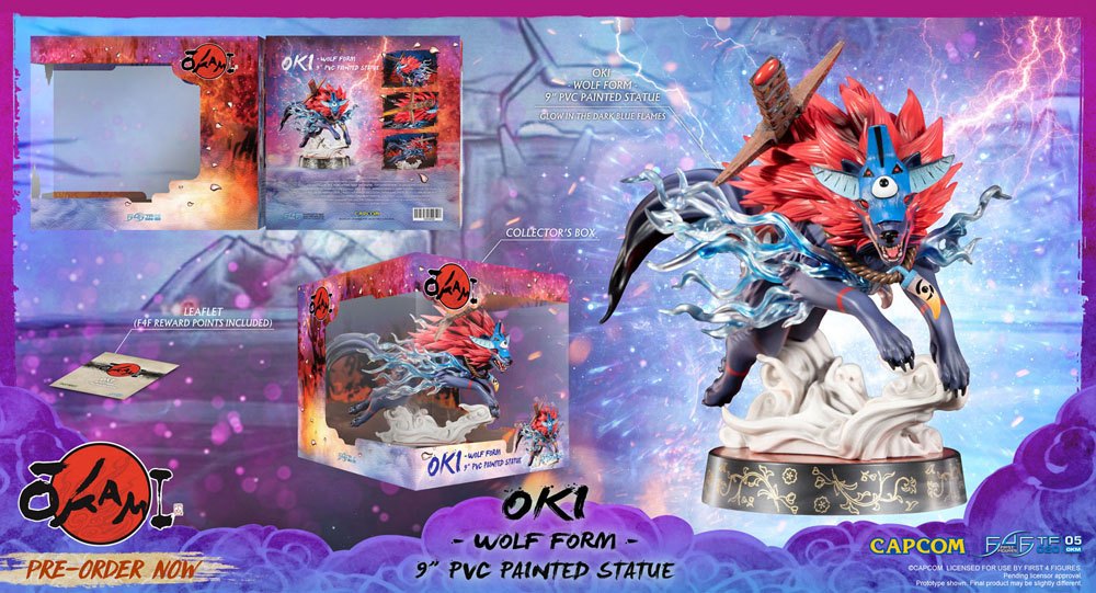 Estátua Okami PVC Statue Oki (Wolf Form) 21 cm ( Imagem 2 de 4 ) - Preview