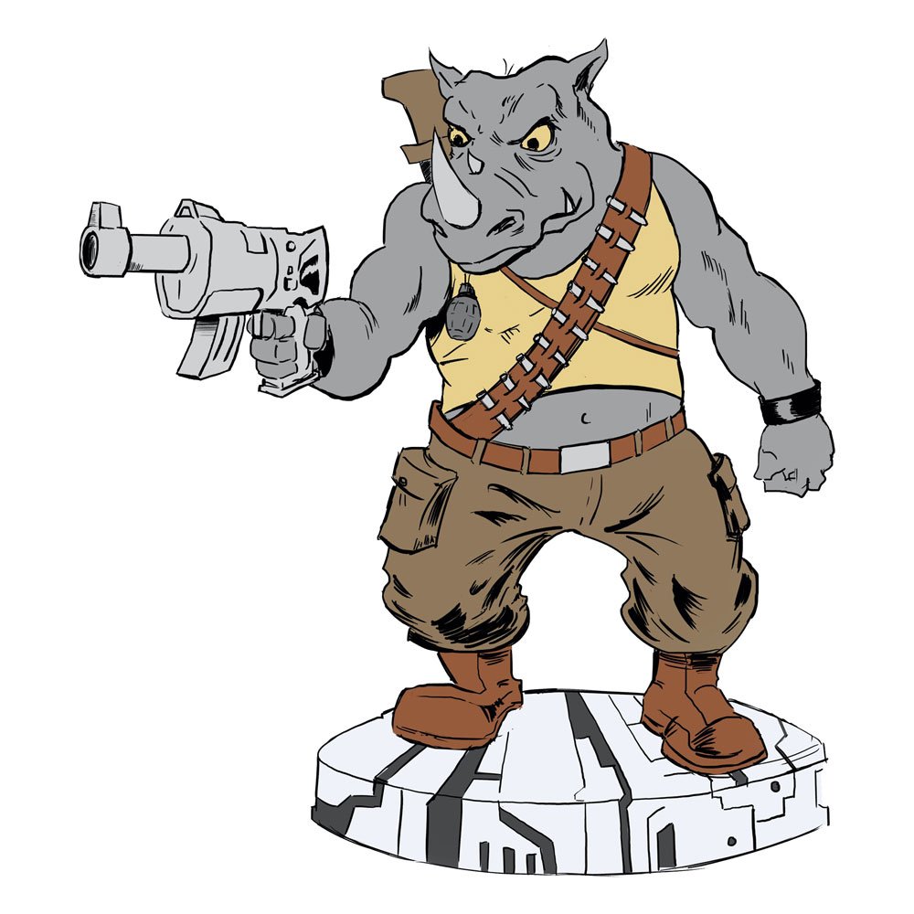 Estátua Teenage Mutant Ninja Turtles PVC 1/8 Rocksteady ( Imagem 3 de 3 ) - Preview