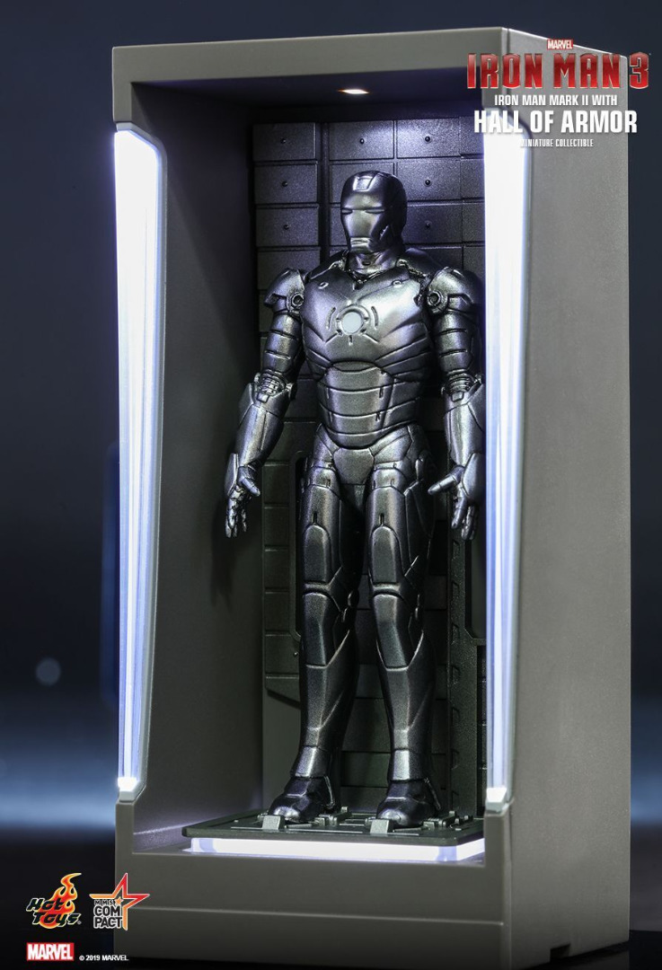 Figura Hot Toys Marvel Miniature Iron Man 3 Mark 2 with Hall of Armor 11 cm ( Imagem 3 de 3 ) - Preview