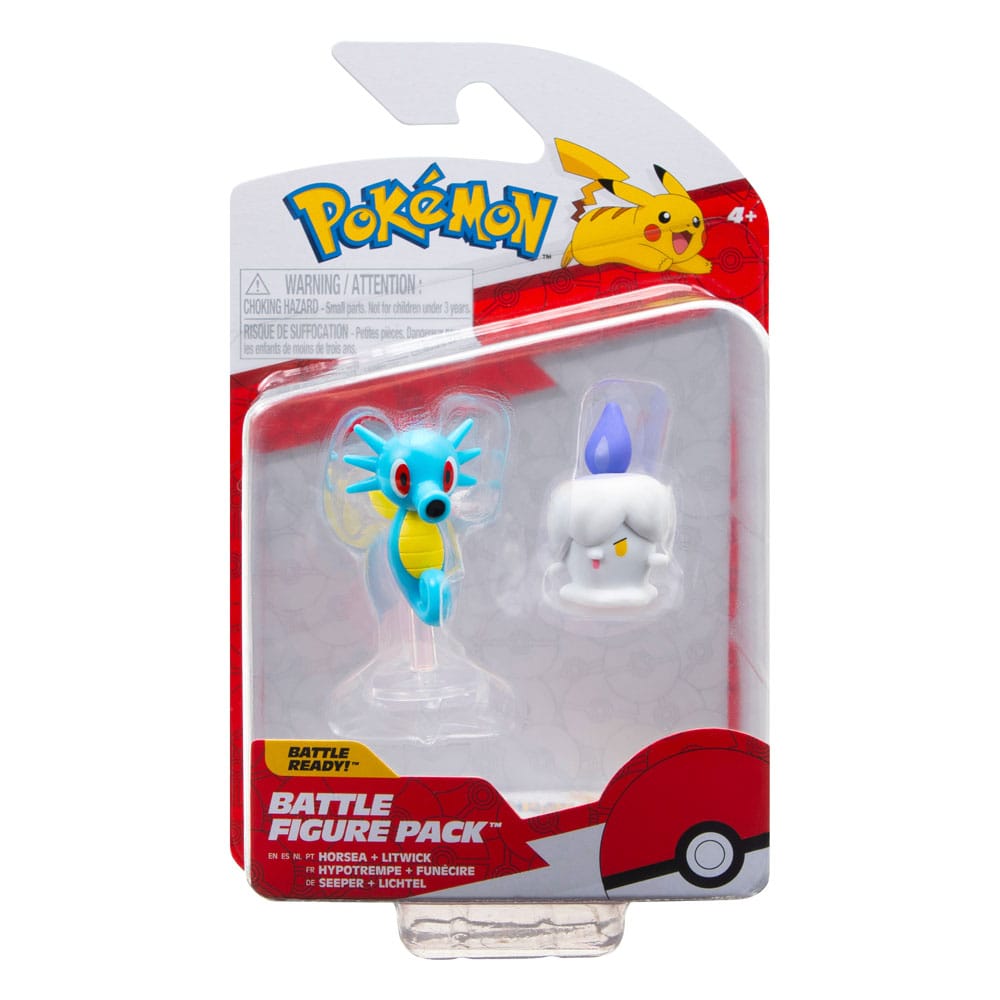 Figura Pokémon Battle Figure 2-Pack - Litwick, Horsea 5 cm ( Imagem 4 de 4 ) - Preview