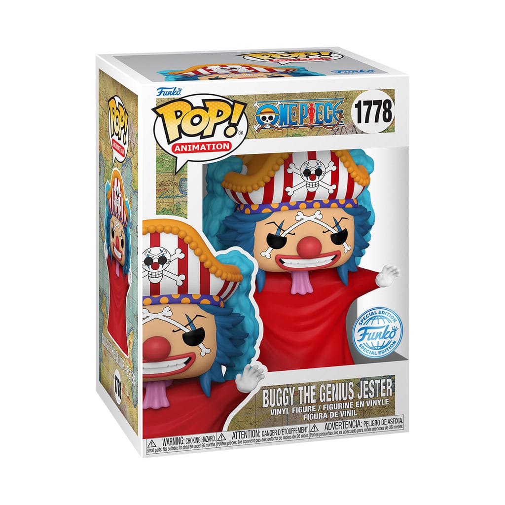 Funko Pop! Animation One Piece Figure Buggy(Post Time-Skip) Exclusive 9 cm ( Imagem 2 de 2 ) - Preview