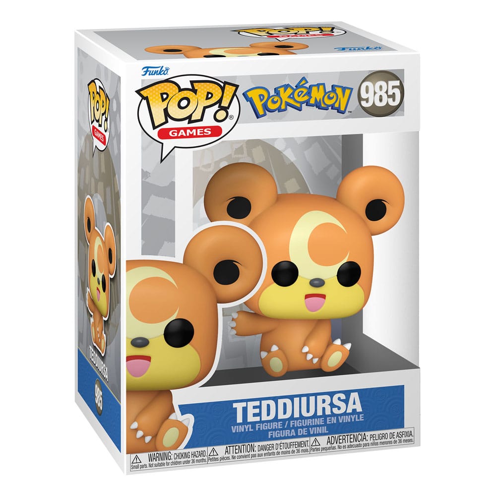 Funko Pop! Games Pokémon  Figure Teddiursa(EMEA) 9 cm ( Imagem 2 de 3 ) - Preview
