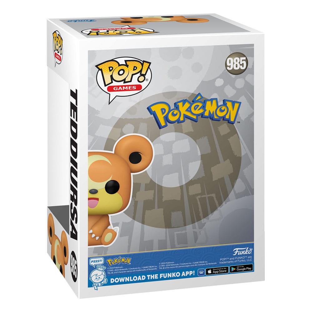 Funko Pop! Games Pokémon  Figure Teddiursa(EMEA) 9 cm ( Imagem 3 de 3 ) - Preview