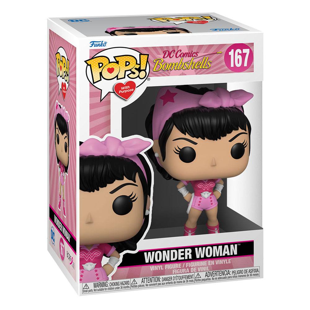 Funko Pop! Heroes DC Comics BC Awareness Bombshell Wonder Woman 9 cm ( Imagem 2 de 2 ) - Preview
