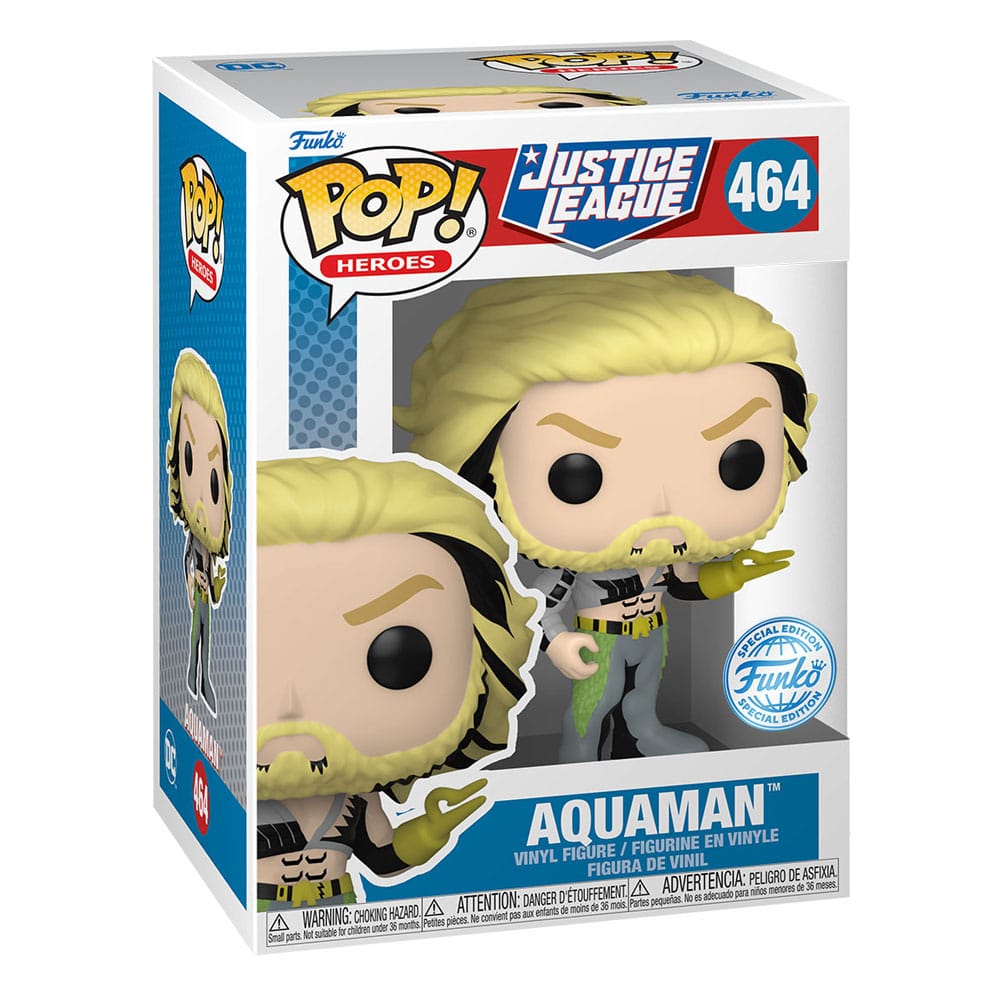 Funko Pop! Heroes DC Comics JL Comic Aquaman 9 cm ( Imagem 2 de 2 ) - Preview
