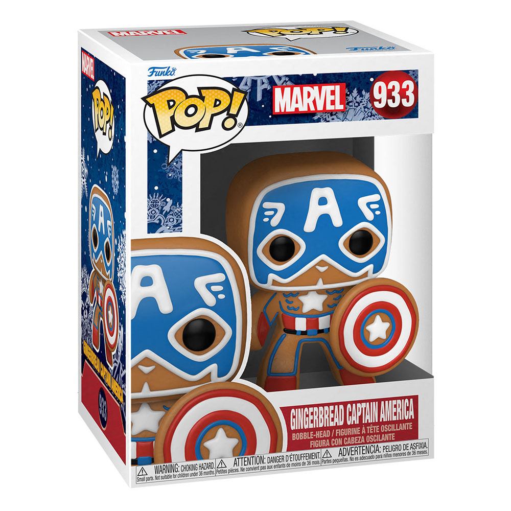 Funko Pop! Marvel Vinyl Figure Holiday Captain America 9 cm ( Imagem 2 de 2 ) - Preview