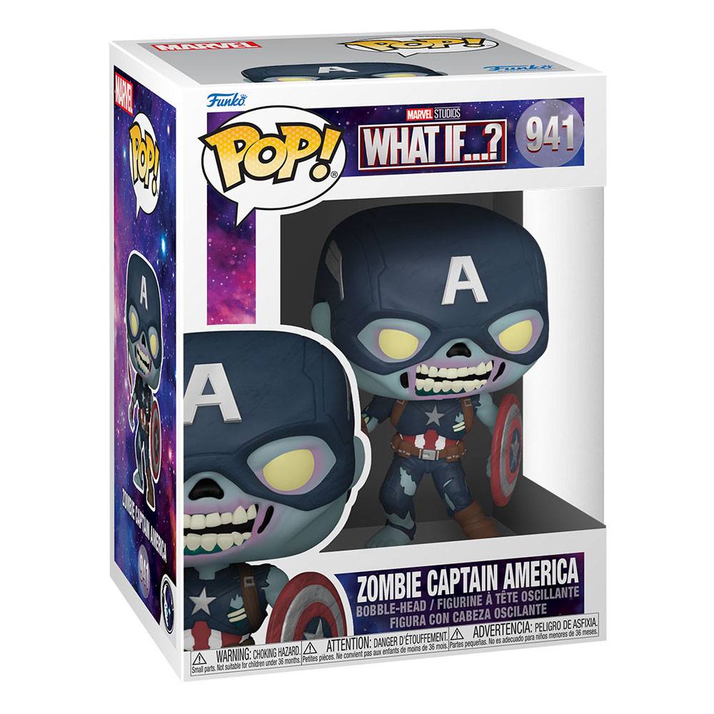 Funko Pop! Marvel What If...? - Zombie Captain America 9 cm ( Imagem 2 de 2 ) - Preview