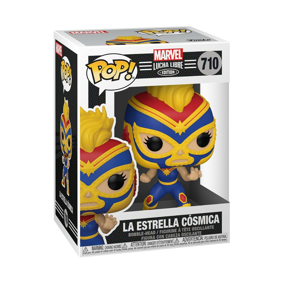 Funko Pop! Marvel: Lucha Libre - Captain Marvel 9 cm ( Imagem 2 de 2 ) - Preview