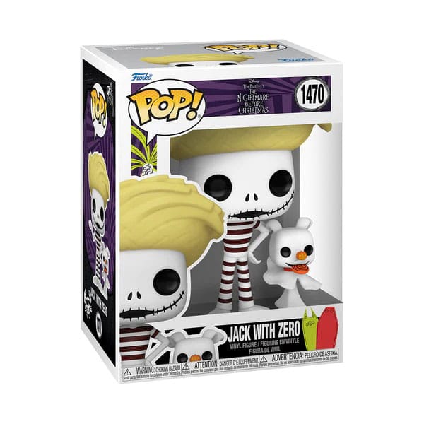 Funko Pop! Movies Nightmare before Christmas Disney Vinyl Figure Jack w/Zero(Beach) 9 cm ( Imagem 2 de 2 ) - Preview