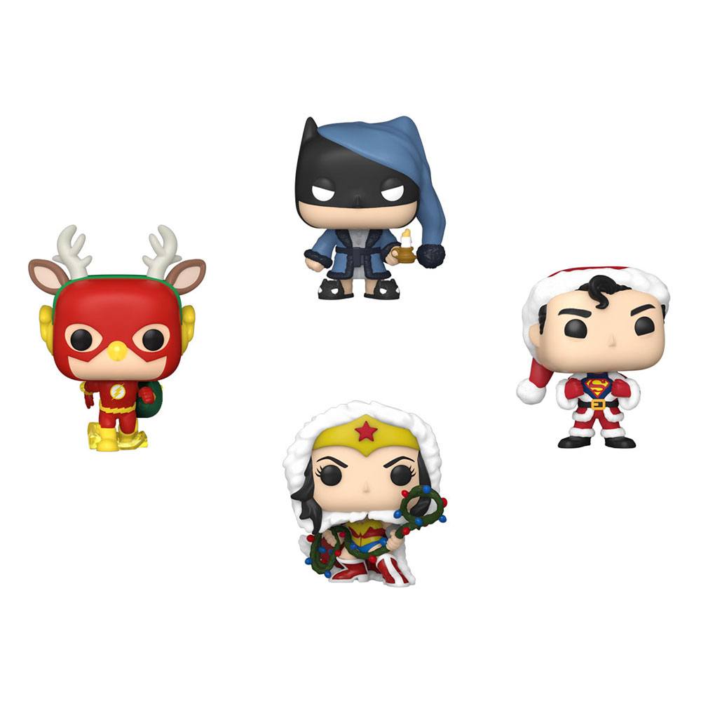 Funko Pop! Pocket Vinyl DC Comics Holiday 2022 4-Pack Tree Holiday Box ( Imagem 2 de 2 ) - Preview