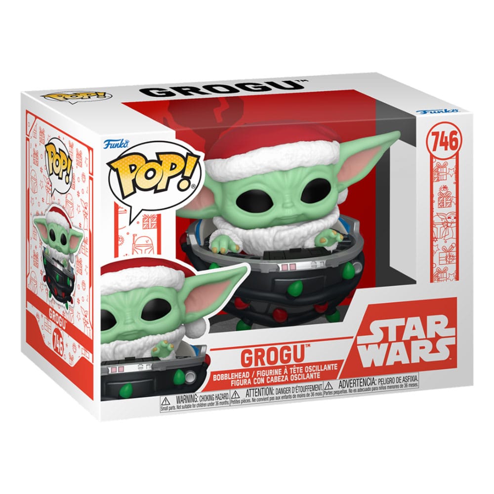 Funko Pop! Star Wars: Mandalorian Holiday Grogu Pram 9 cm ( Imagem 2 de 2 ) - Preview