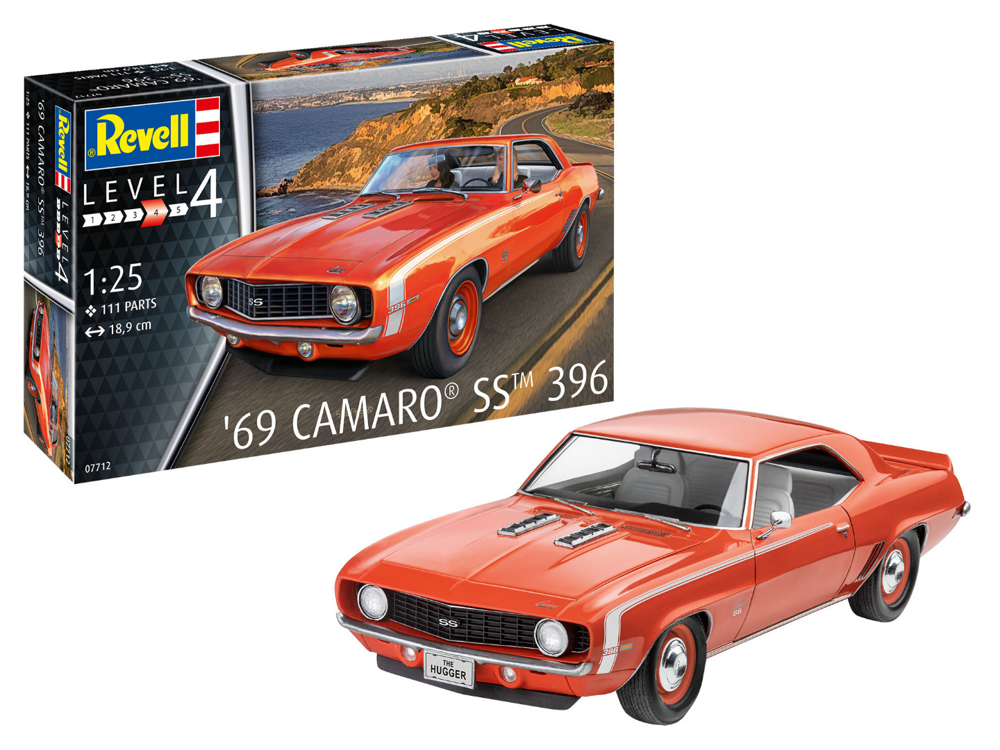 Model Kit Revell ’69 Camaro SS 396 Scale 1:25 ( Imagem 3 de 4 ) - Preview