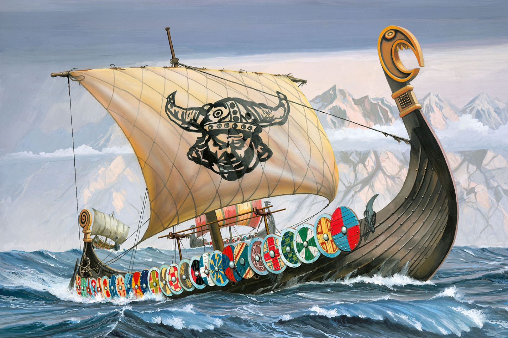 Model Kit Revell Viking Ship Set Scale 1:50 ( Imagem 4 de 4 ) - Preview