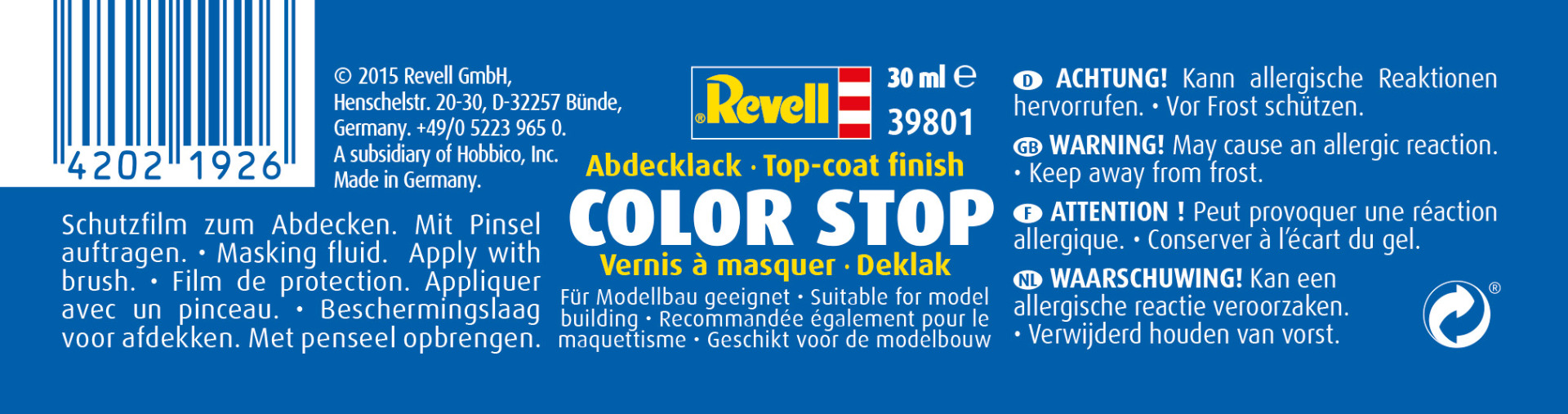 Modelismo - Revell Color Stop 30 ml ( Imagem 2 de 2 ) - Preview