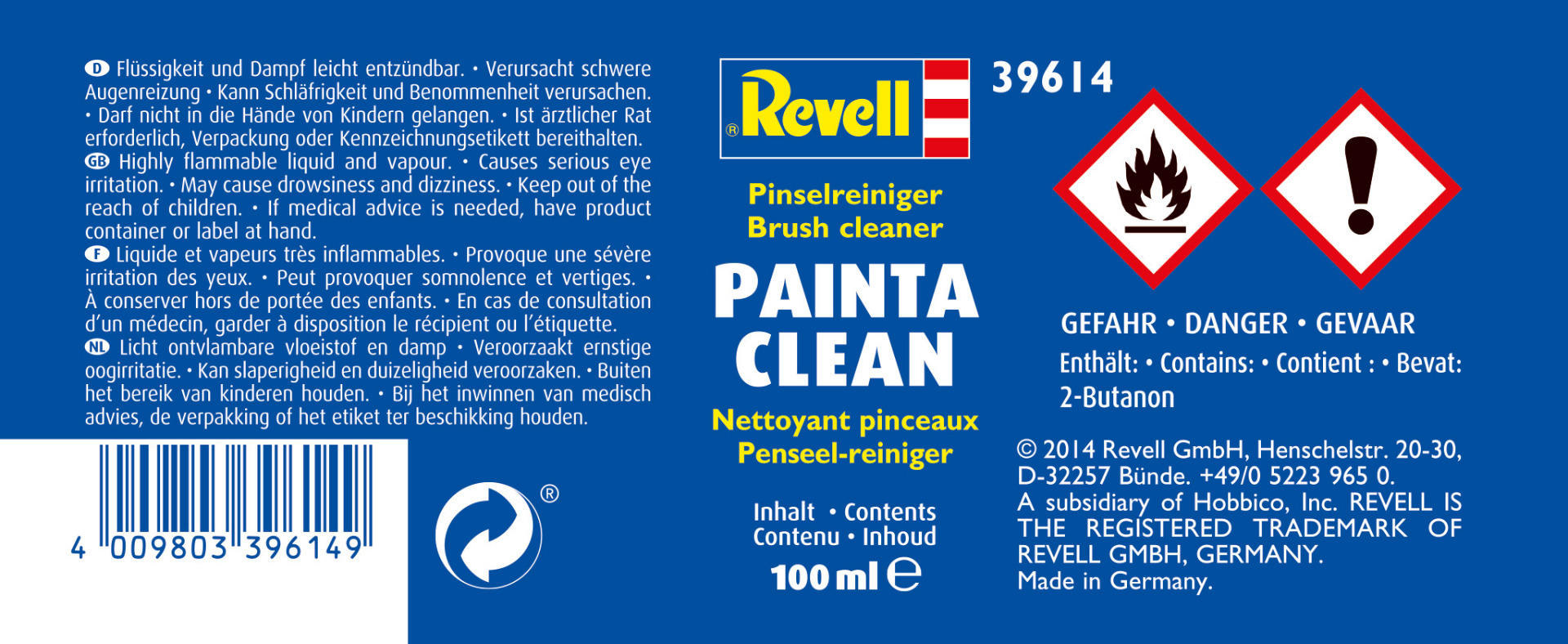 Modelismo - Revell Painta Clean Brush Cleaner 100 ml ( Imagem 3 de 3 ) - Preview