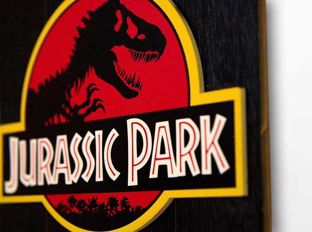Quadro 3D Madeira Jurassic Park WoodArts - Logo 30x40 cm ( Imagem 2 de 4 ) - Preview