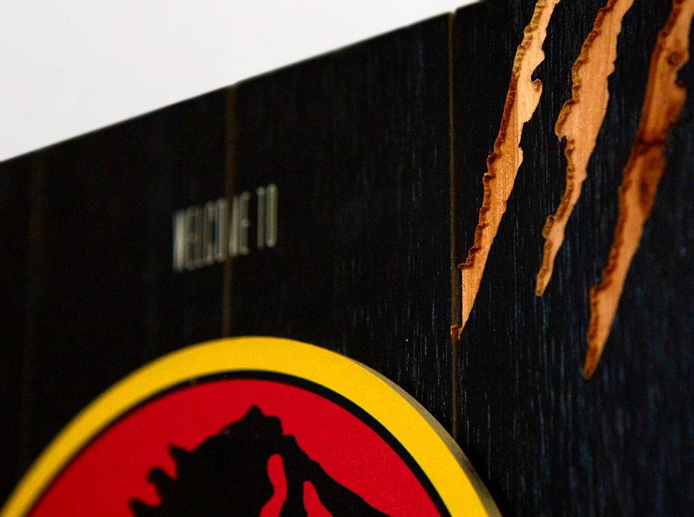 Quadro 3D Madeira Jurassic Park WoodArts - Logo 30x40 cm ( Imagem 4 de 4 ) - Preview