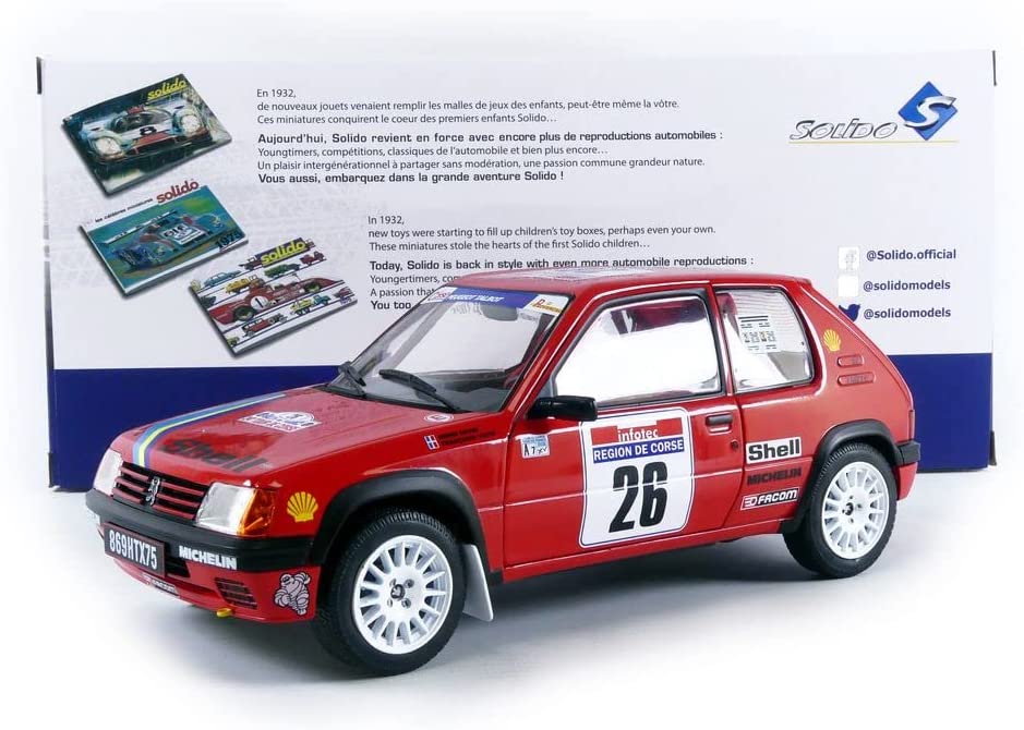 Model Car Solido Peugeot 205 Rallye #26 Rallye Tour Corse 1990 Devin/Devin-Viste 1:18 ( Imagem 4 de 4 ) - Preview