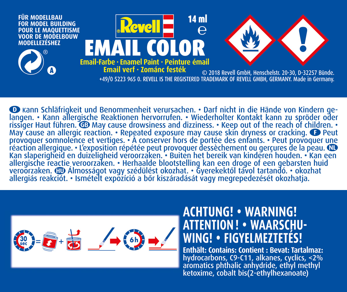 Tinta Revell Email Color Grey Matt 14 ml - nº 57 ( Imagem 2 de 2 ) - Preview