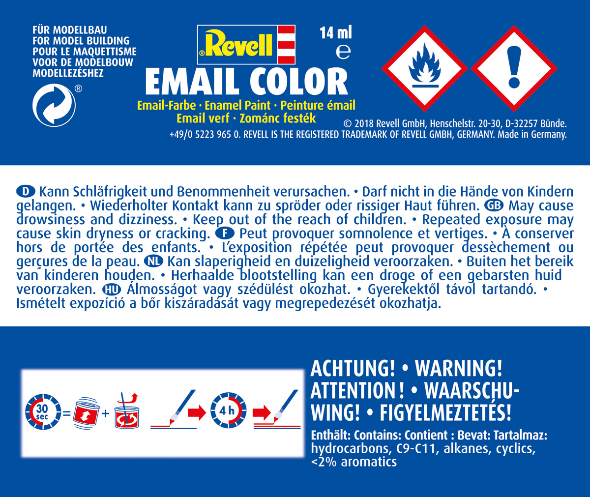 Tinta Revell Email Color Luminous Red Silk 14 ml - nº 332 ( Imagem 2 de 2 ) - Preview
