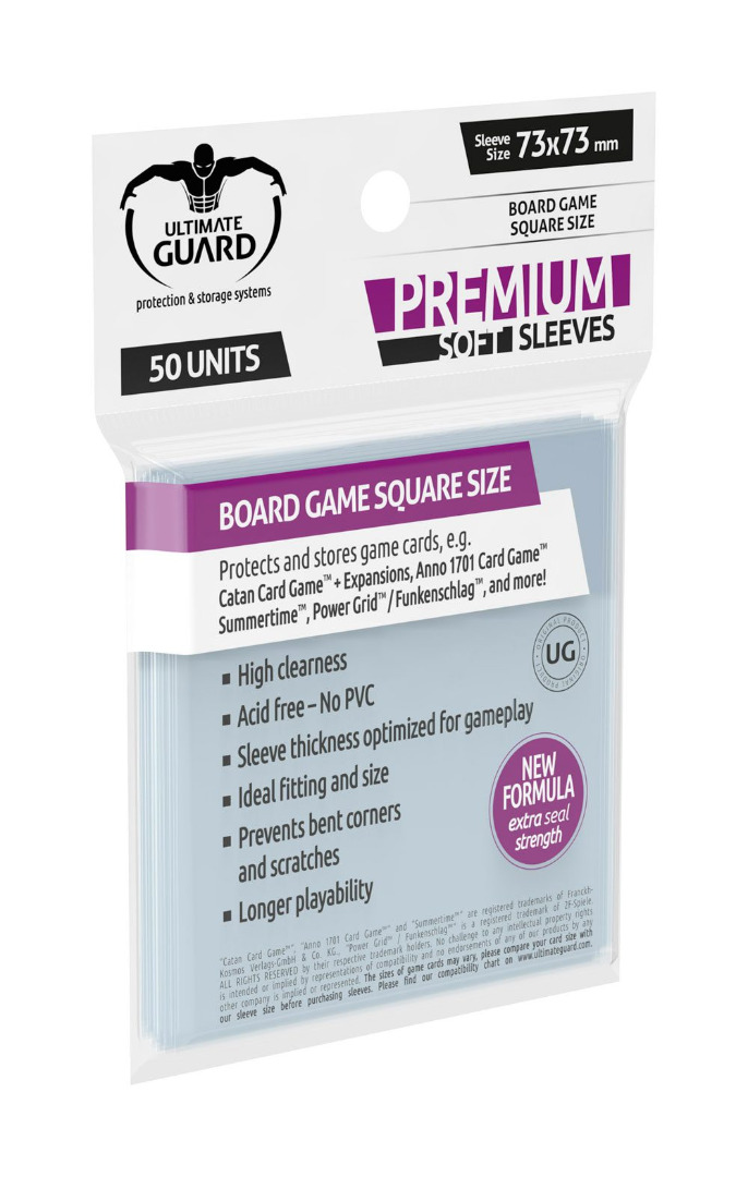 U.Guard Premium Soft Board Game Sleeves Square 73X73 ( Imagem 2 de 3 ) - Preview