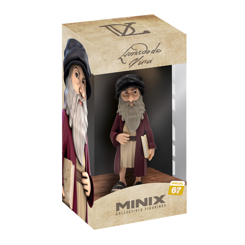 Minix Figure - Celebrity - PVC 12 cm - Histoire - Leonard De Vinci ( Imagem 2 de 2 ) - Preview