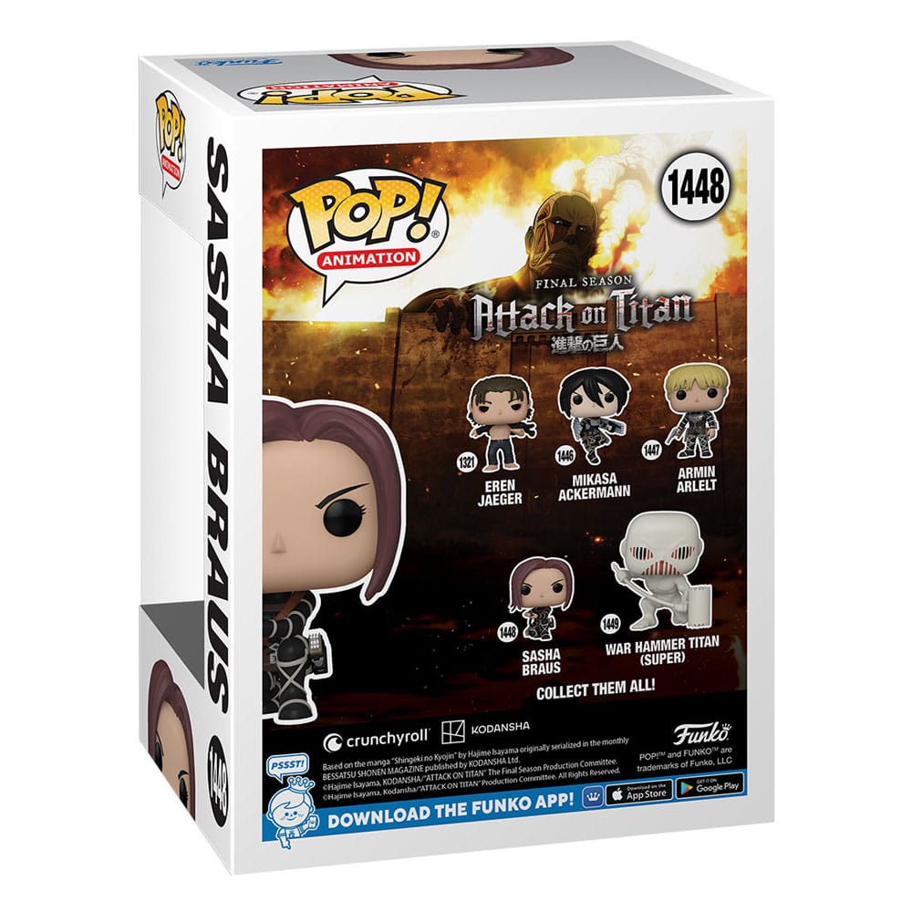 Funko Pop! Animation - Attack On Titan Final Season - Sasha Braus 1448 ( Imagem 3 de 3 ) - Preview