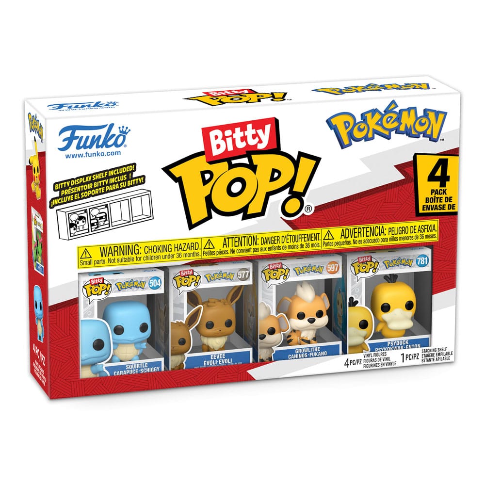 Funko Pop! Bitty - 4-Pack: Pokémon - Squirtle / Eevee / Growlithe / Psyduck ( Imagem 4 de 4 ) - Preview
