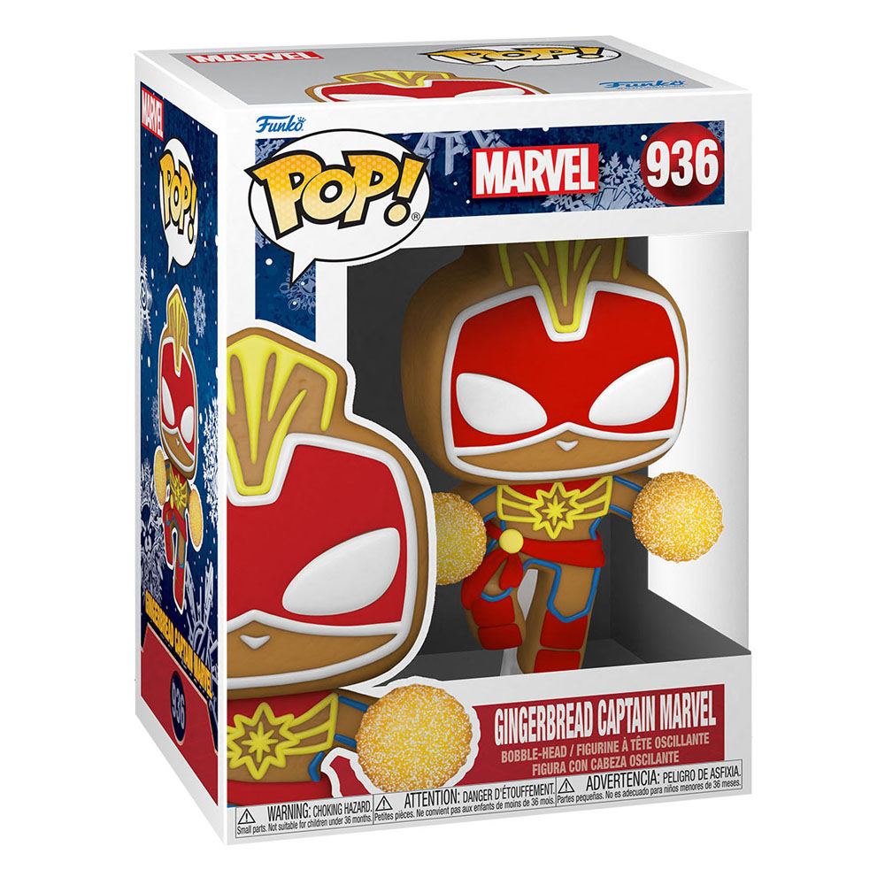 Funko Pop! Marvel - Holiday Captain Marvel #936 ( Imagem 2 de 2 ) - Preview